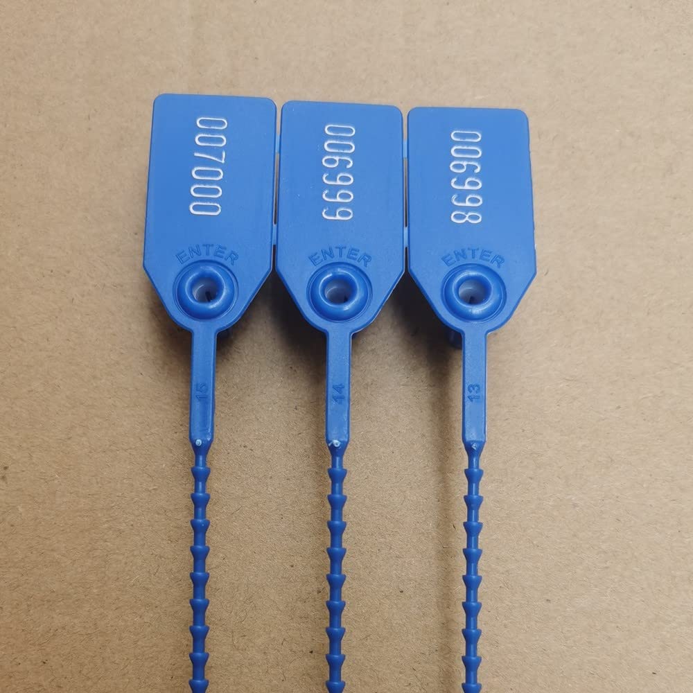 Plastic Tamper Seals Numbered Tags Security Seal Waterproof Tag Zip Ties Pull Tight Lock 9.84