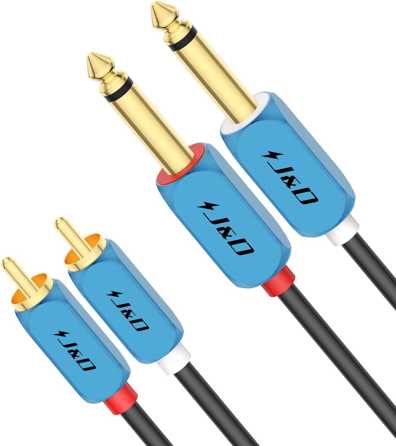 N Series - U Cable (2x Mono 6.3mm Jacks To Stereo 3.5mm | UK