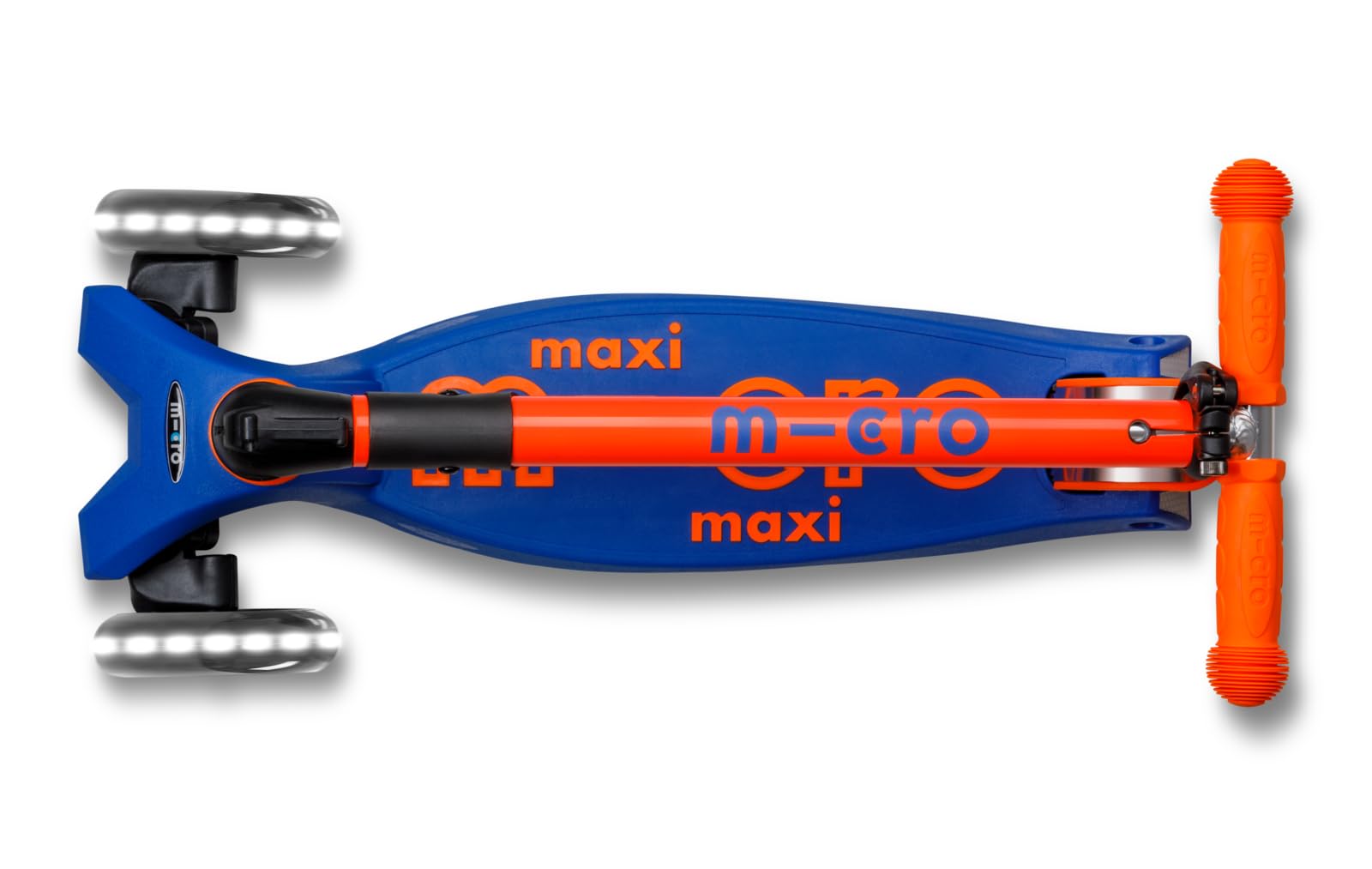 Micro® | Maxi Micro Deluxe Pieghevole LED Monopattino 3 Ruote Bambini | Altezza Regolabile | Ruote con Illuminazione a LED | Cuscinetti ABEC9 | 5-12 Anni | Ragazzi e Ragazze