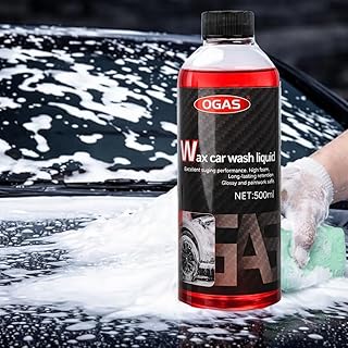 High Foam Car Wash Soap, Concentrated Vehicle Shampoo with Wax, pH Balanced Foaming Cleaner for Cars, Trucks & SUVs, Deep Cleaning, Shine & Paint Protection, 500ml
