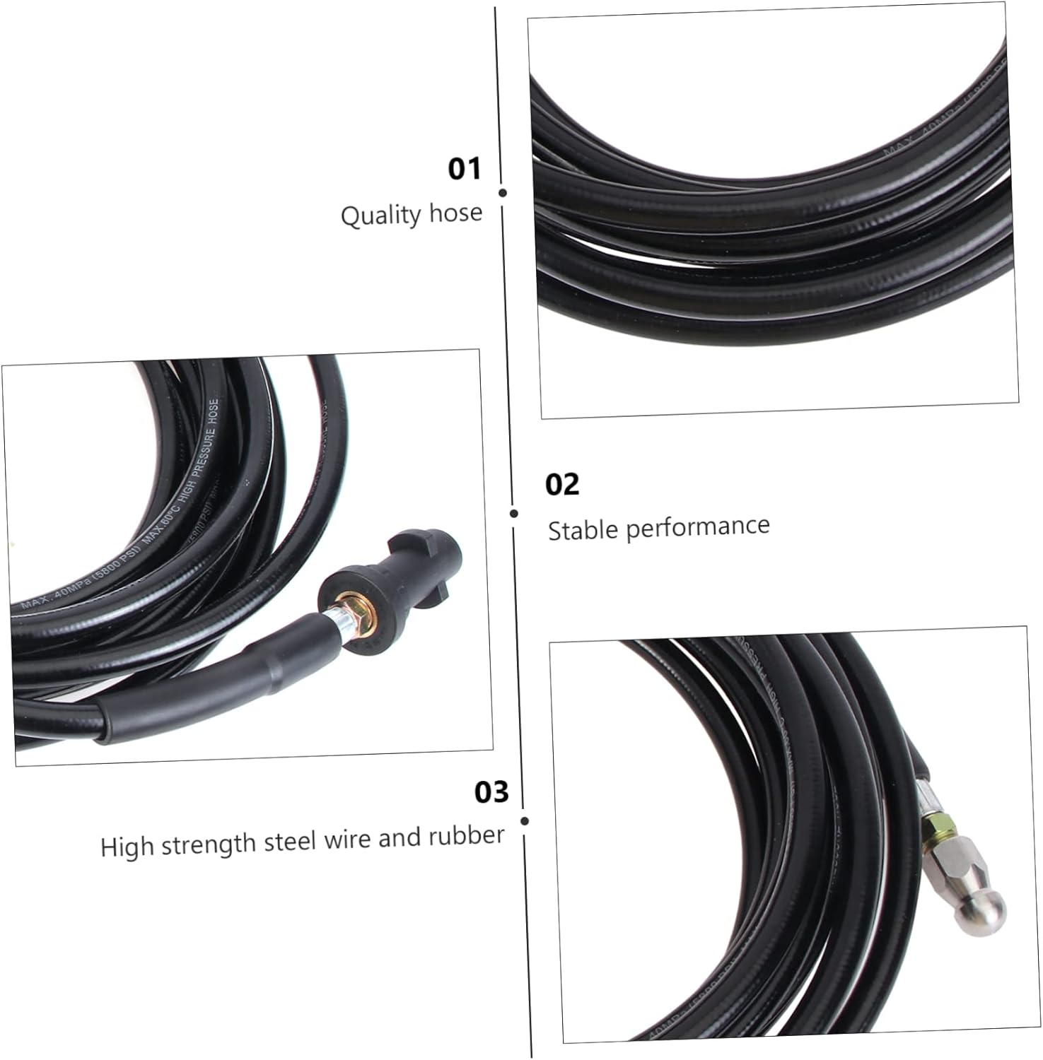 1Pc Pressure Washer Hose for High Pressure Hose Flexible Dredging Compatible with Karcher Models Durable Design for Efficient Drain Cleaning