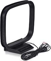 Bingfu AM FM Hurok Antenna 3-Pines Csatlakozóval - Kompatibilis Sharp Sztereó AV Vevőrendszerekkel - 75 Ohm Rádió Antenna 4,26 Láb Hatótávol 1