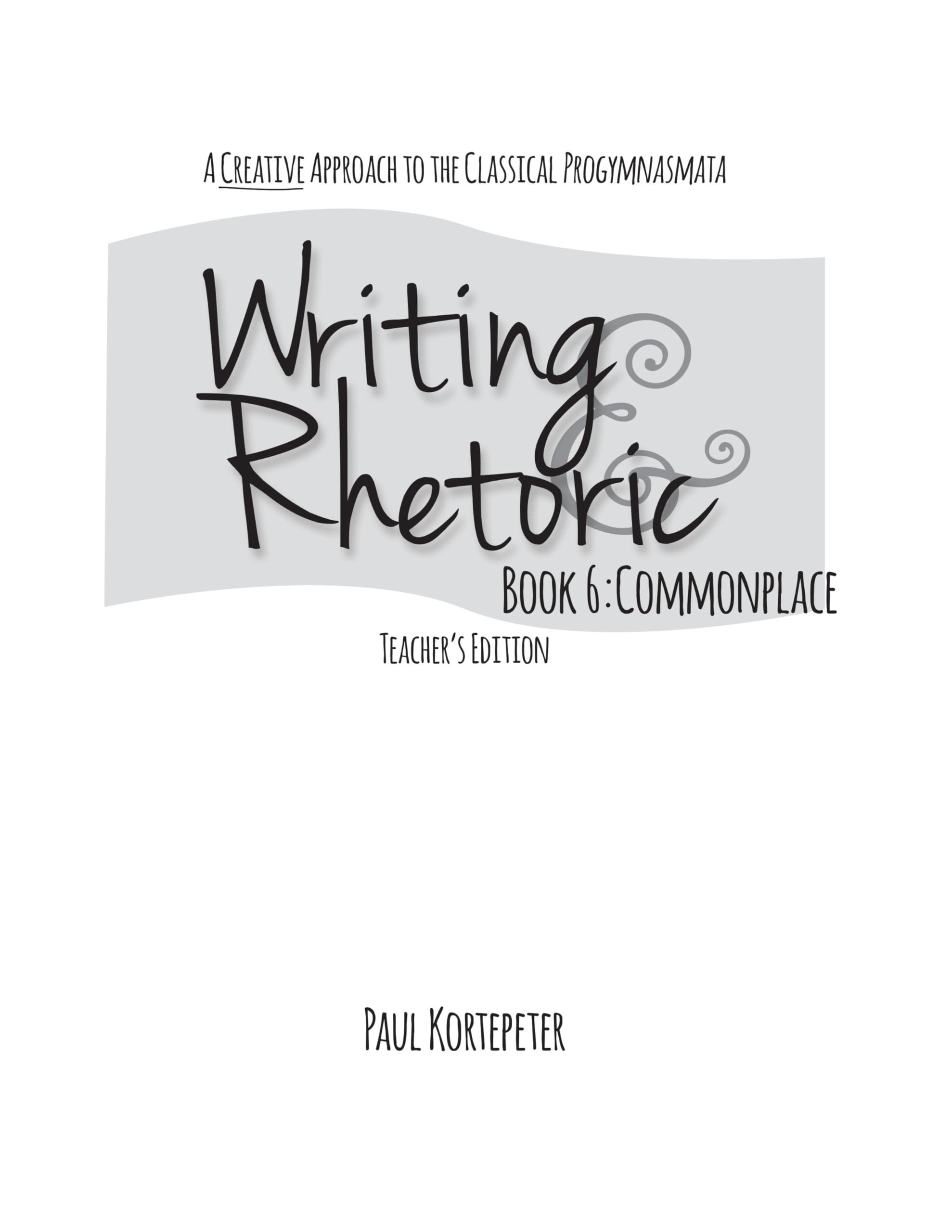 Writing & Rhetoric: Commonplace