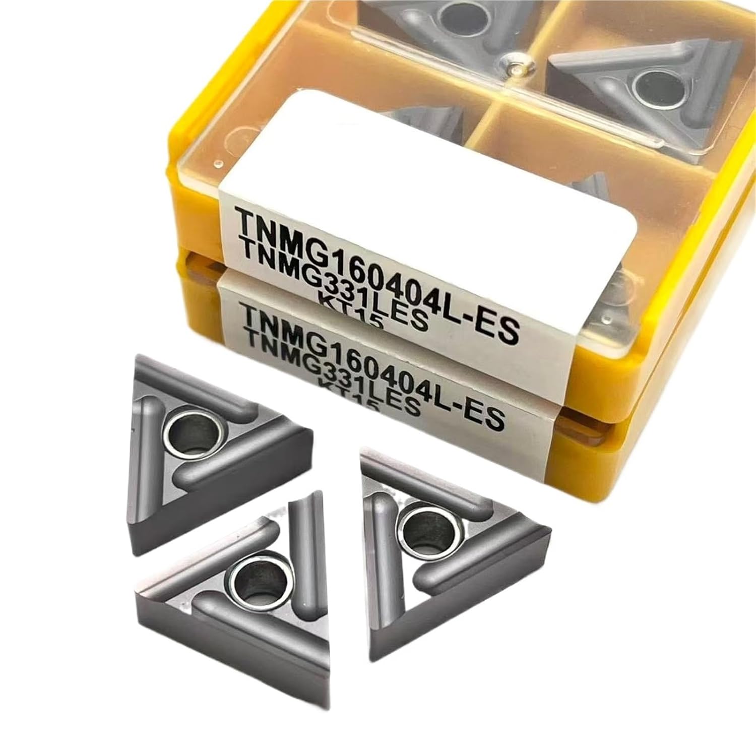 Lathe bits Cutter Inserts 10PCS TNMG160404R TNMG160404L ES KT15 KT6020 KT735 Carbide Cylindrical Turning Tool(TNMG160404L ESKT6020)