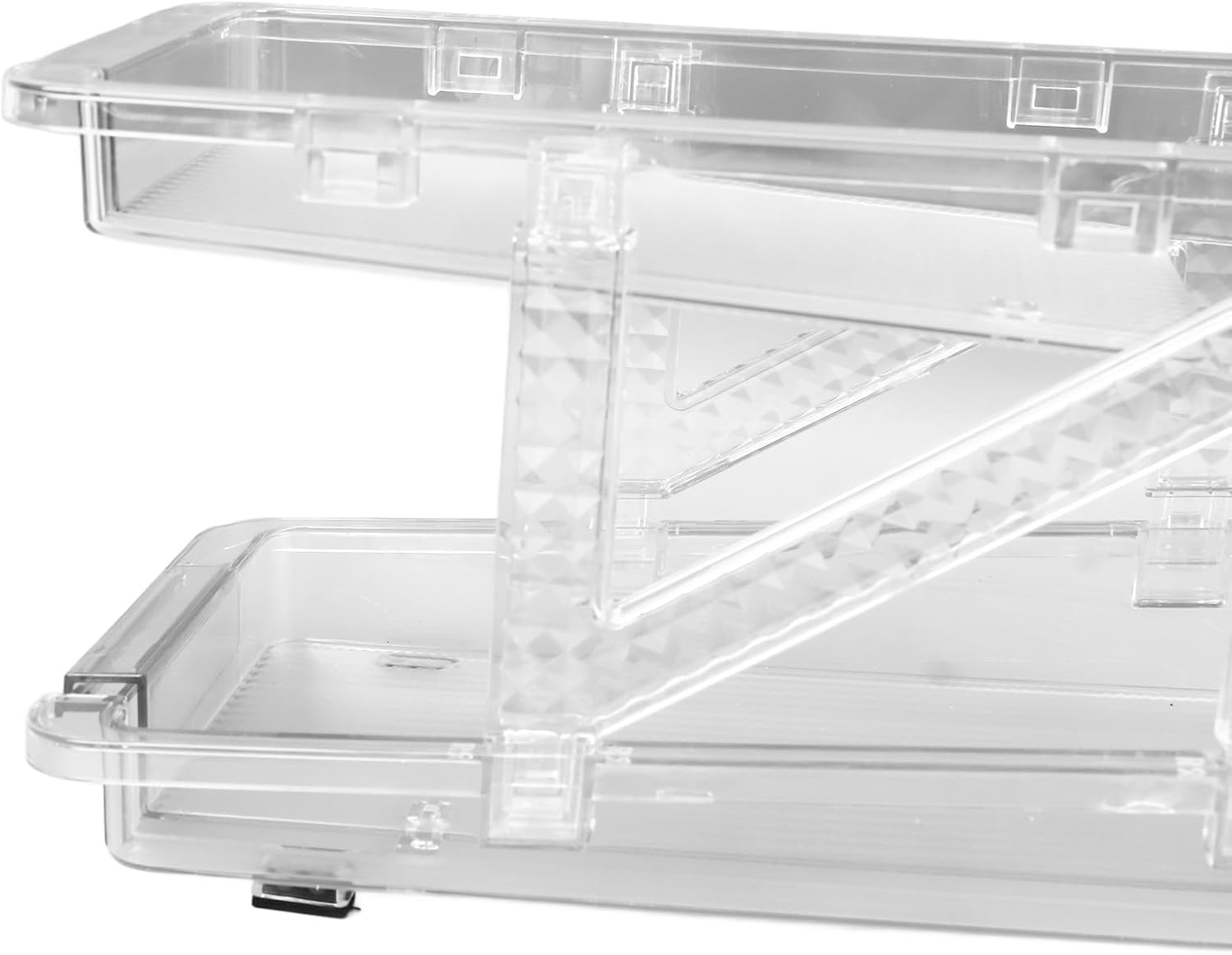 2PCS Drink Organizer for Fridge Soda Can Dispenser for Refrigerator 2 Layer Adjustables Auto Rolling Transparent Beverage Holder Drink Organizer for Pantry Cabinet Countertop