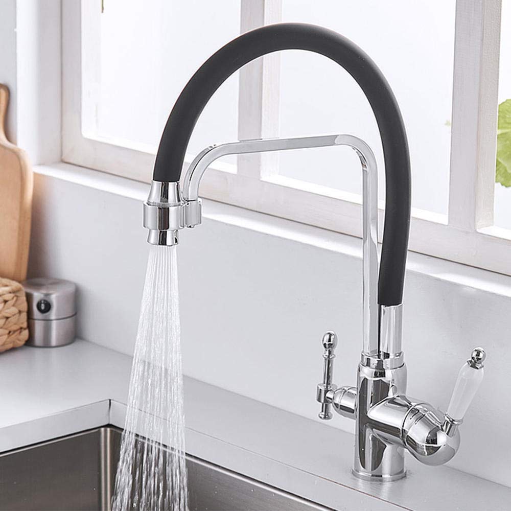 Robinet de cuisine en laiton 3 en 1 eau pure chaude et froide durable