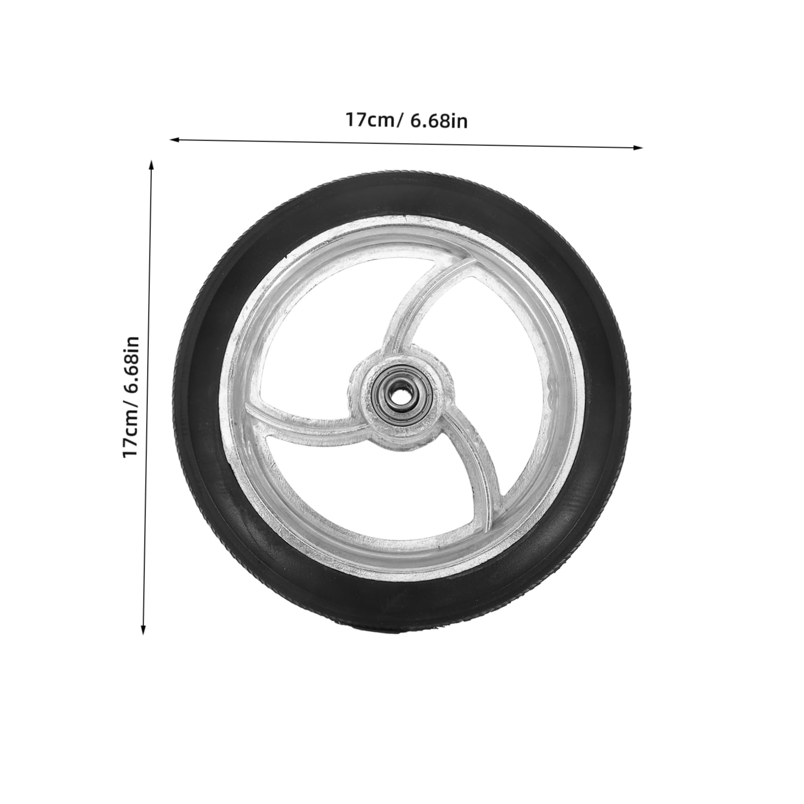 KOMBIUDA Sturdy Wheelchair Wheels 2pcs Solid Wheelchair Front Caster Track Wheel Silent Rolling