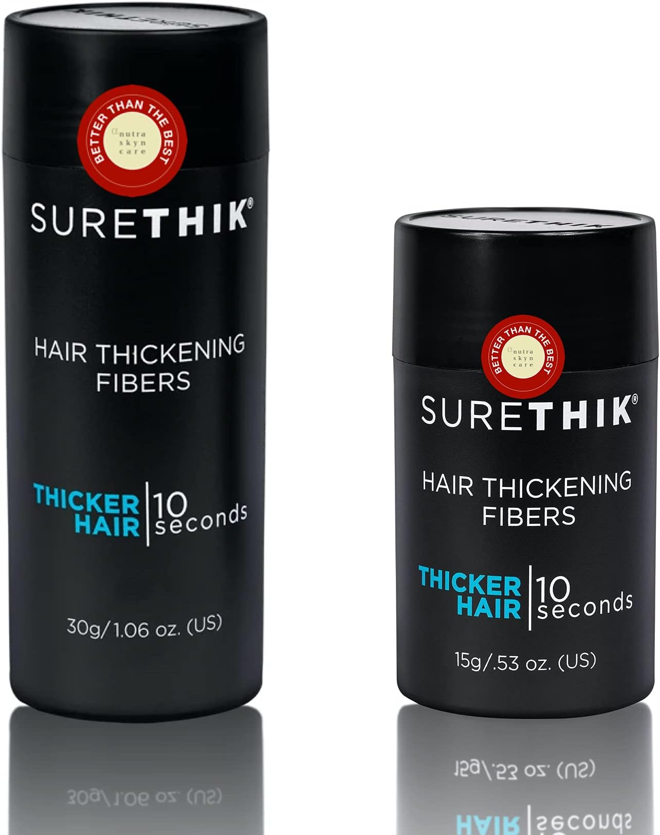 Hair Thickening Fibers 30g + 15g (Black)