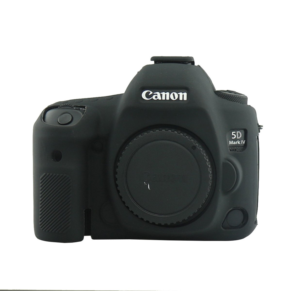 CEARI Flexible Silicone Case Camera Body Protective Cover Skin for Canon EOS 5D4 5D Mark IV Digital Camera + MicroFiber Cloth - Black-image-25