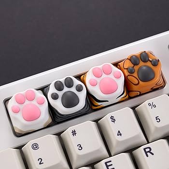 Amazon | かわいい猫 肉球 キーキャップ キーキャップ OEM MXスイッチ