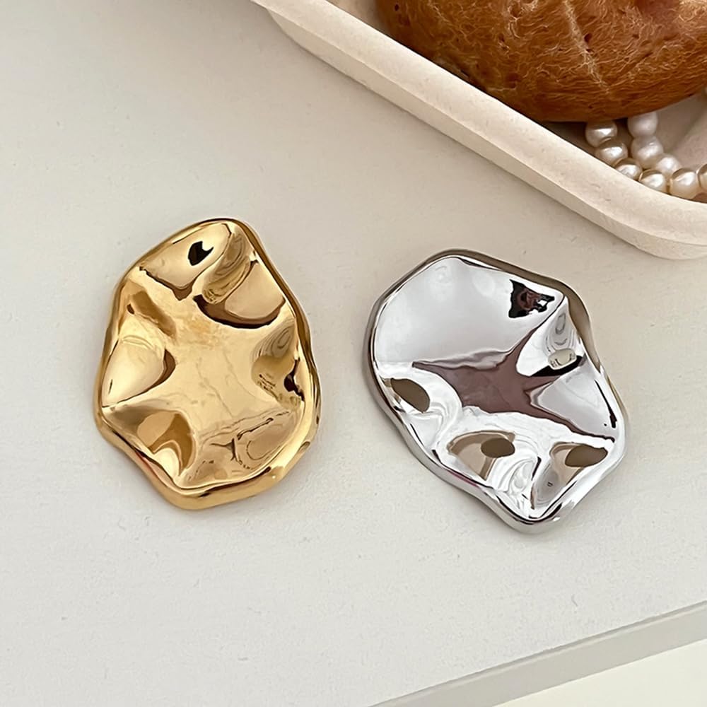 Vintage Irregular Metal Brooch for Women Men Fashion Geometric Statement Lapel Pins Badges Delicate Dress Suit Accessories Boutonniere for Hat Bag Modern Abstract Pins Simple Unisex Jewelry image 4