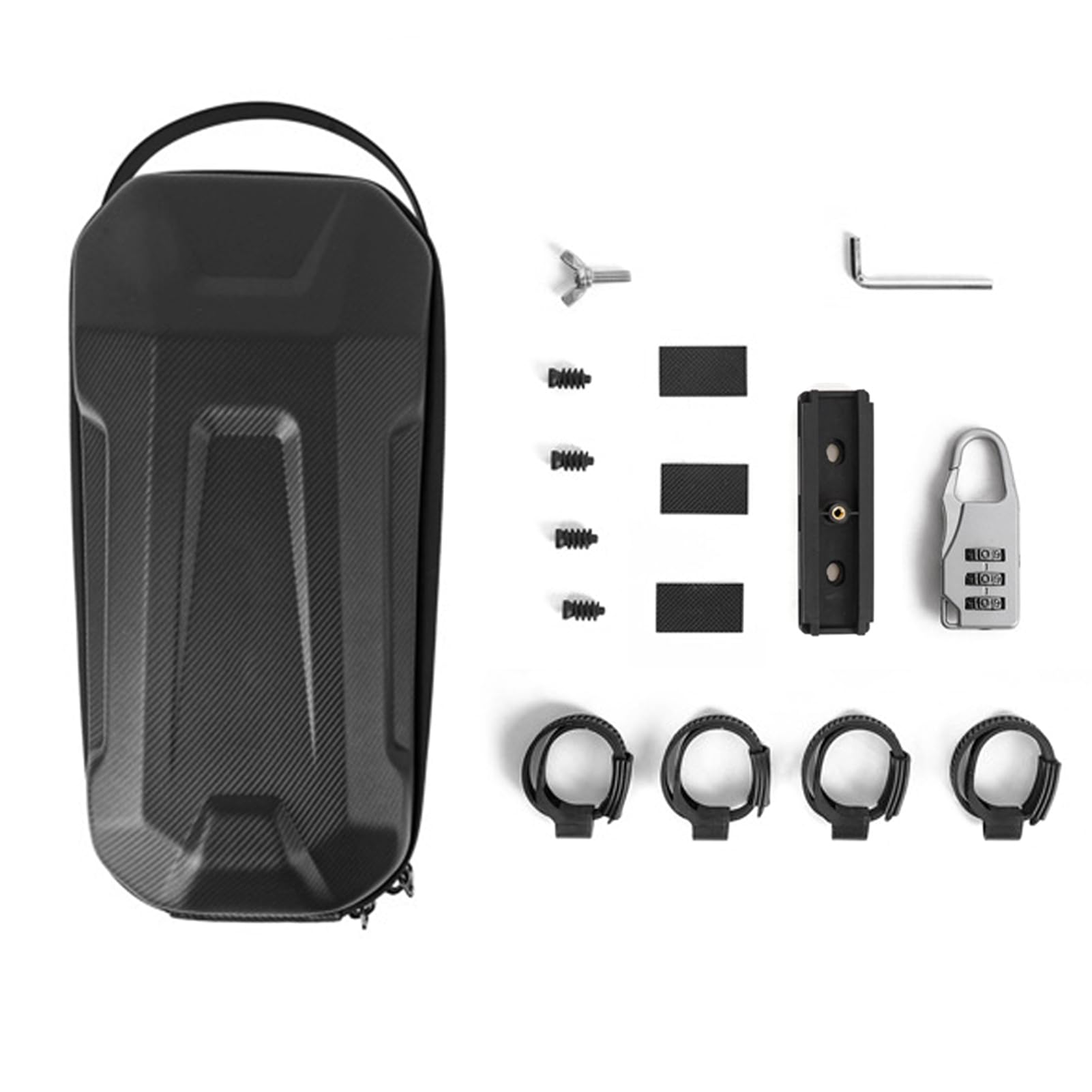 Bolsa Reflectante para Manillar de Patinete eléctrico, Gran Capacidad, Exterior rígido de EVA, diseño de liberación rápida para Bicicleta y Patinete eléctrico (4,5 L)