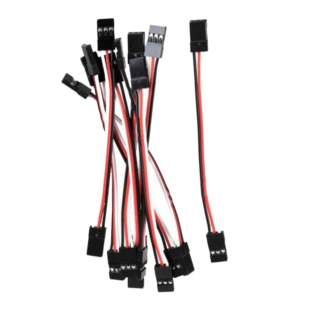 Maihuijia 10pcs 50cm JR Male to Male Servo Cable Extension Cord Lead Futaba Extension Cable (JR Male to Male)