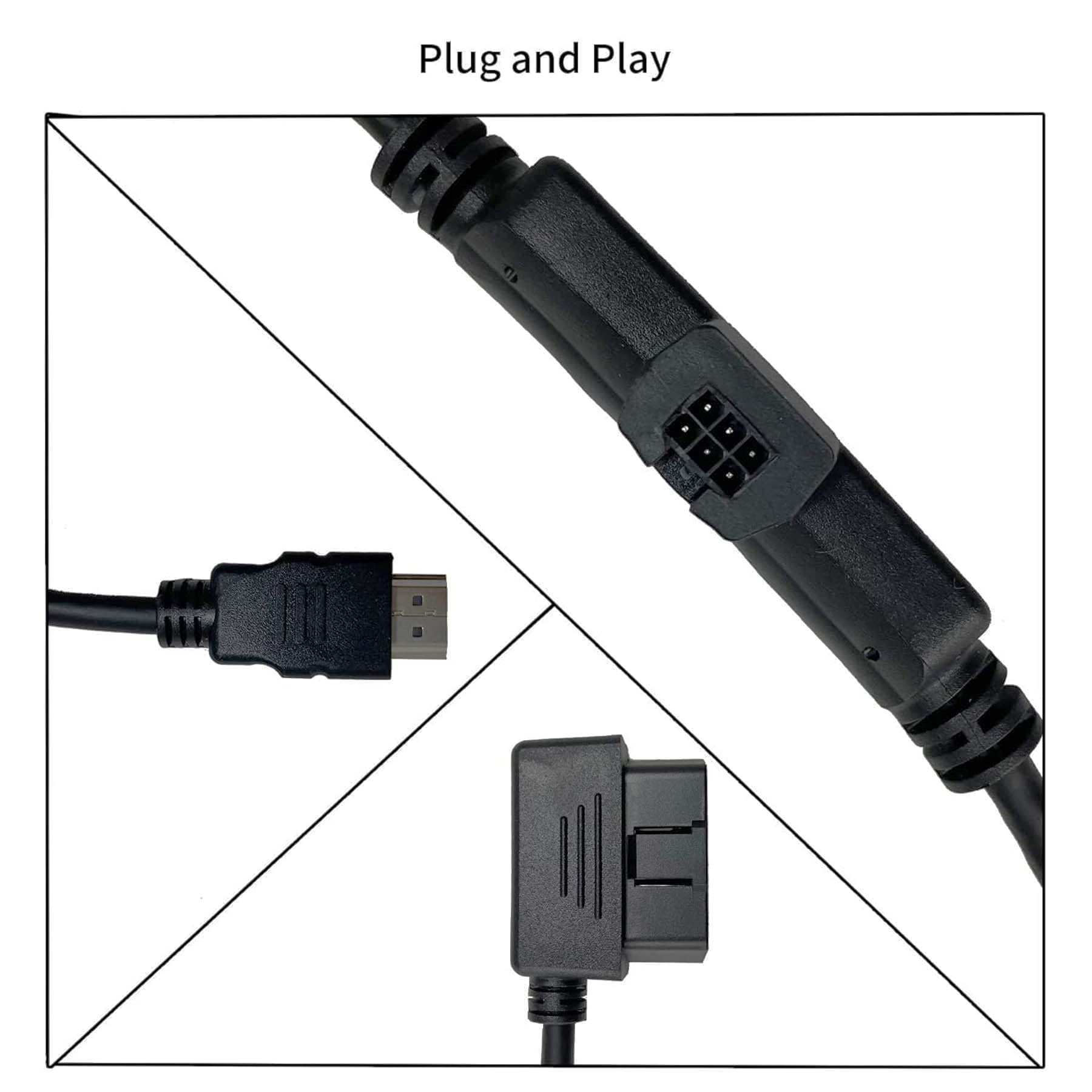 Cavo OBDII - HDMI Per Monitor Edge CS2 CTS2 CTS3, Cavo Di Ricambio Sostitutivo Per H00008000, Plug And Play, 2 Anni Di Garanzia