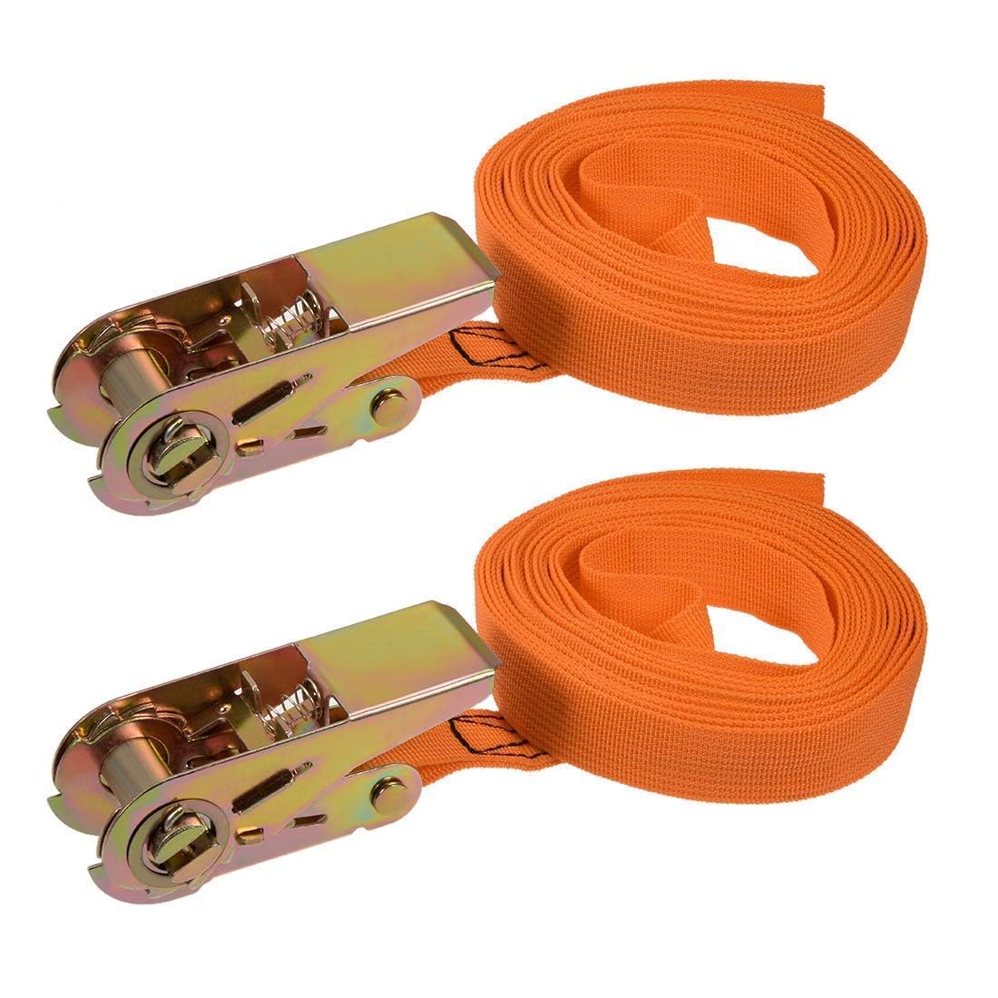 Heavy Duty Breakdown Strap Rope Ratchet Tie Down Cargo Strap,25Mm X 4.6M Polyester Double J-Hooks Ratchet, Cargo Straps for Bind Luggage in car Truck and Bike (2Pcs)-image-15