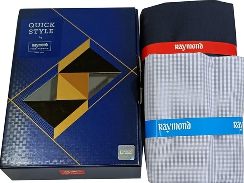 raymond Fabrics Men's Cotton Shirt and Trouser Unstitched Fabric Set - Gift Pack (Multicolour_Free Size) 69-picture-30