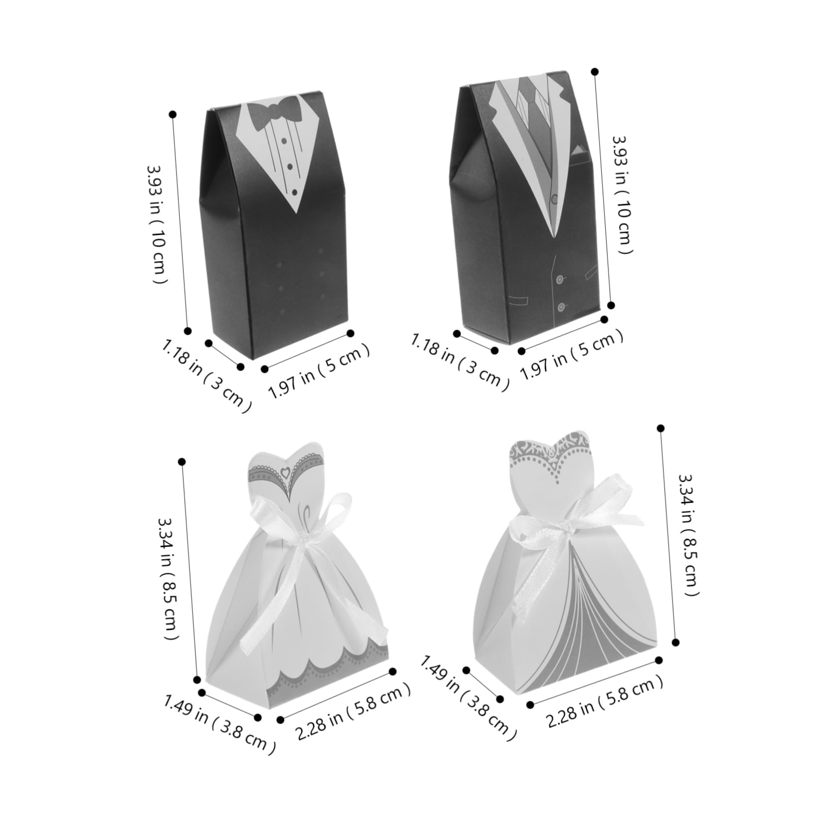 100pezzi Scatoline Portaconfetti Per Matrimoni Da Eleganti Contenitori Per Dolci e Regali Per Ospiti Per Feste e Cerimonie Stile Classico Con Design Raffinato