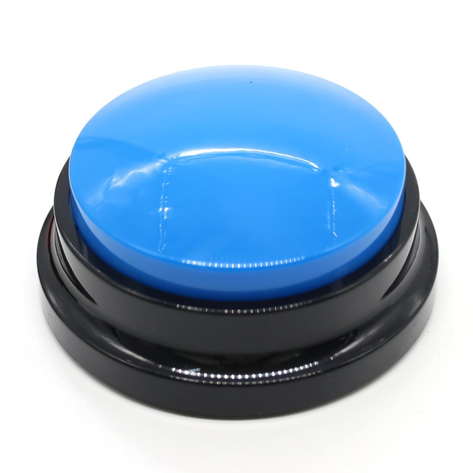 Recordable Sound Button Communication Interactive Toy Recorder Playback Talking Puppy Kitten Recording Voice Button for Kids Learning (Blue)