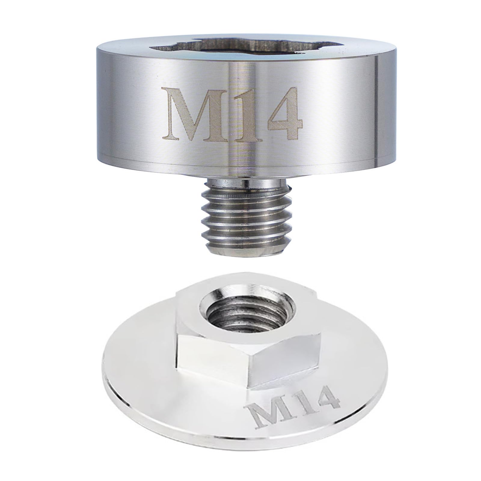M14 Grinder Adapter Set Steel Arbors with Locking Nut for X Quick Releases Locking Mechanism Angles Grinder Flange Nut Set