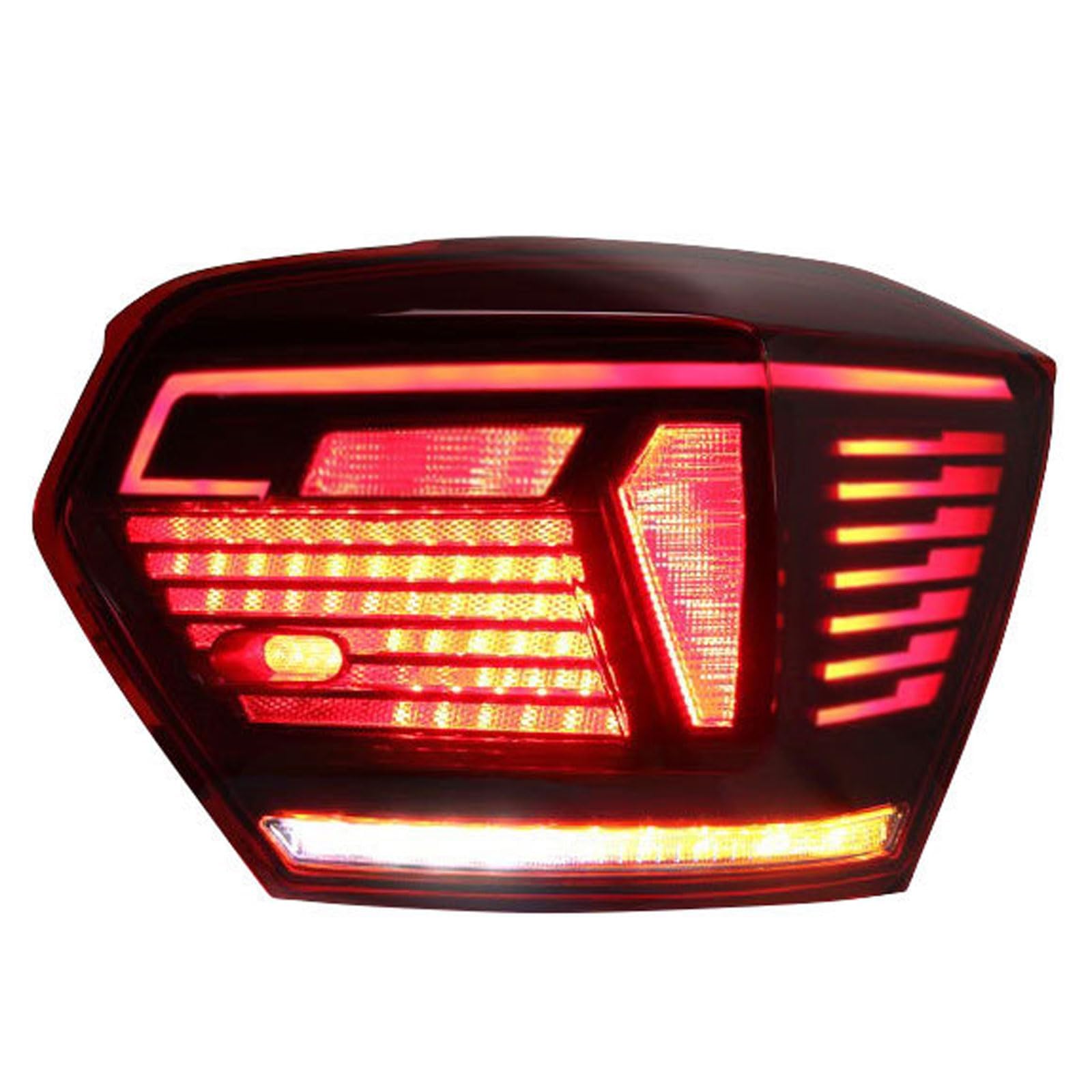 Auto Fanale Posteriore per VW Polo 2019 2020 2021 2022 2023, Faro Posteriore LED - Luce Stop E Frecce Antinebbia, Gruppo Luci Posteriori Sostituzione