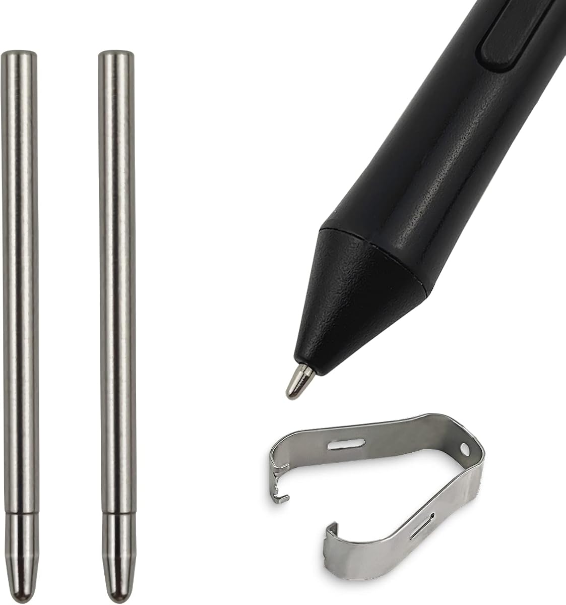 2 Pack No Wear Down Titanium Alloy Standard Pencil Nibs Fits for One by WACOM, Intuos Series Pen, Replacement Refill Tips fits for WACOM CTL-672,CTL-671,CTL-471, CTL-472