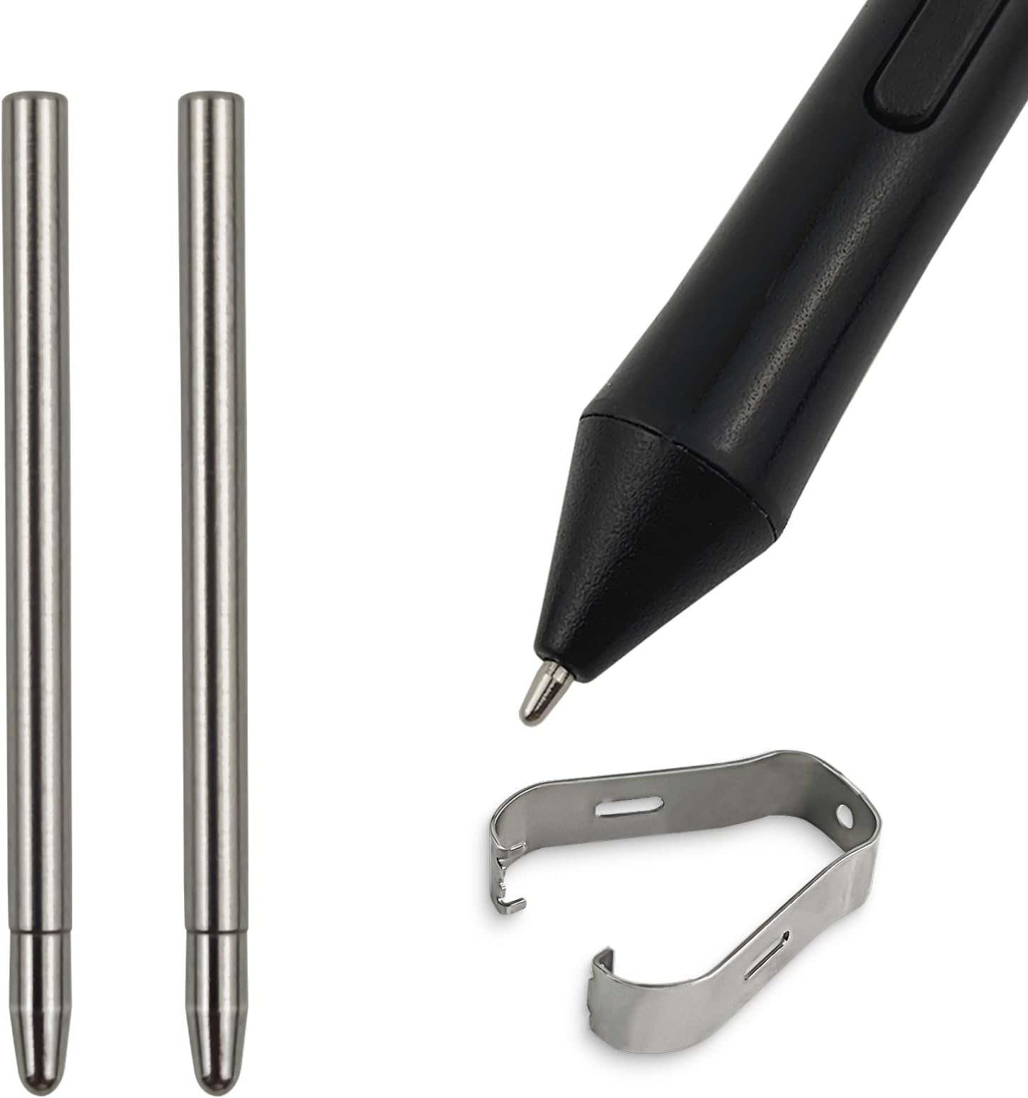 2 Pack No Wear Down Titanium Alloy Standard Pencil Nibs Fits for One by WACOM, Intuos Series Pen, Replacement Refill Tips fits for WACOM CTL-672,CTL-671,CTL-471, CTL-472