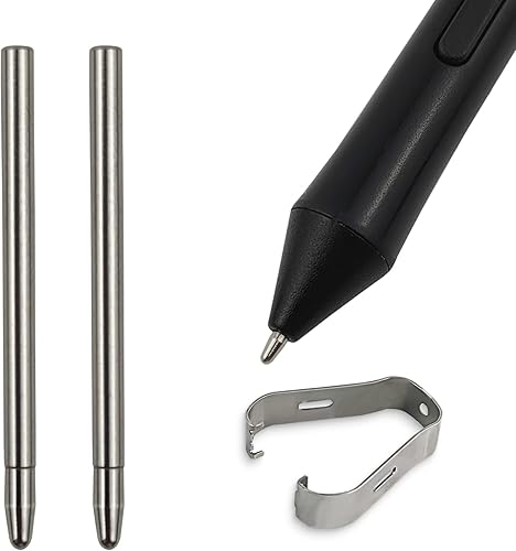 Paquete de 2 puntas de lápiz estándar de aleación de titanio que no se desgastan para uno de WACOM, bolígrafo de la serie Intuos, puntas de repuesto