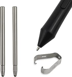 2 Pack No Wear Down Titanium Alloy Standard Pencil Nibs Fits for One by WACOM, Intuos Series Pen, Replacement Refill Tips fits for WACOM CTL-672,CTL-671,CTL-471, CTL-472