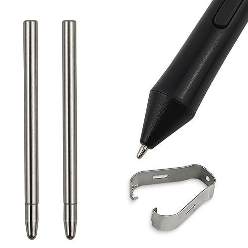 2 Pack No Wear Down Titanium Alloy Standard Pencil Nibs Fits for One by WACOM, Intuos Series Pen, Replacement Refill Tips fits for WACOM CTL-672,CTL-671,CTL-471, CTL-472