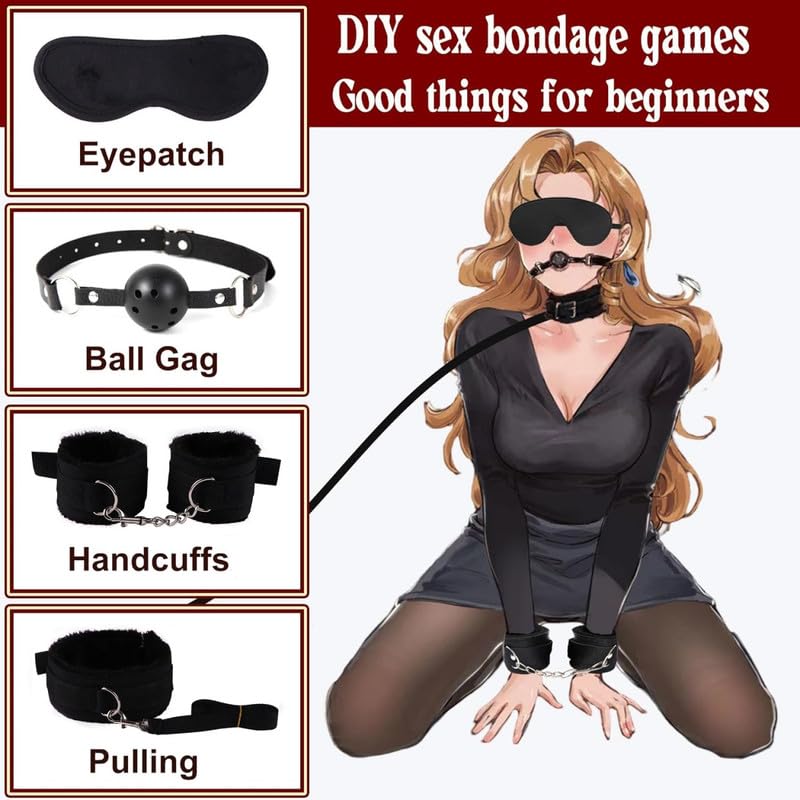 Un Ensemble De 12 Costumes De Performance en Nylon Noir avec 5 Accessoires De Cube Fluorescent Lumineux, Bagues Noires Et Accessoires Anti Queue. Cadeau pour Couple - K+2