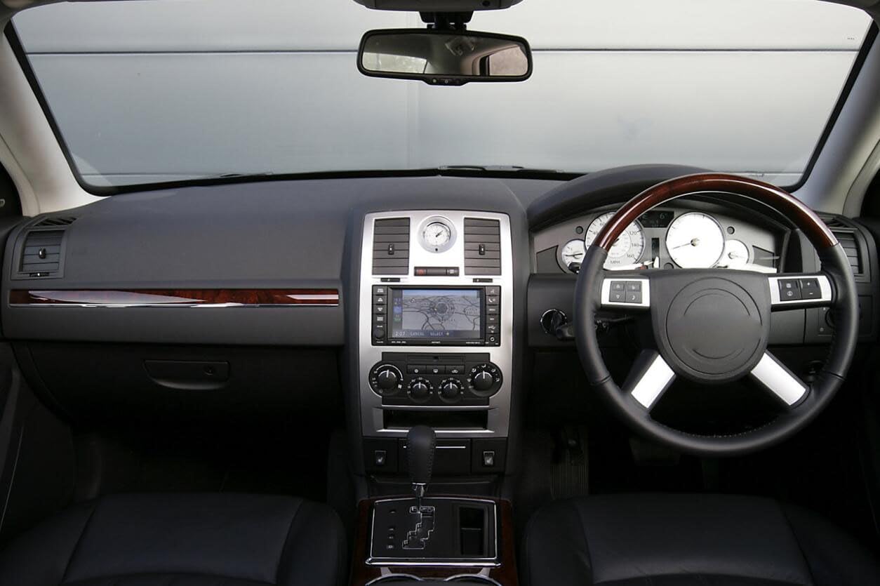 Black Leather Style Dash Mat Dashboard Cover Dash Panel Interior Console Pad Compatible for Chrysler 300C 2005-2010