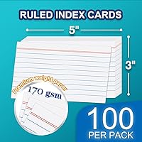 Vista 4 de Estuche de tarjetas de índice H4D de 3x5 con 100 tarjetas de índice pesadas rayadas y separadores, negro