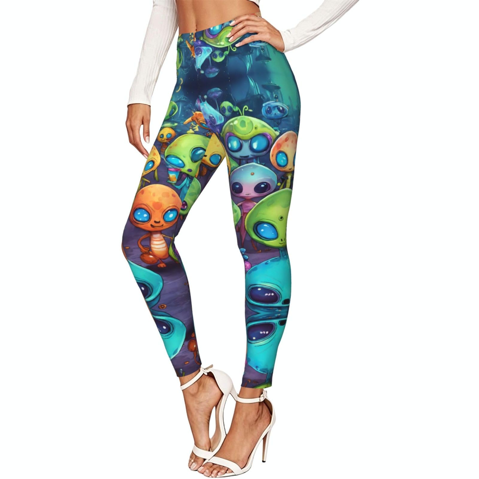 Leggings de compresión para mujer con estampado de astronauta 7