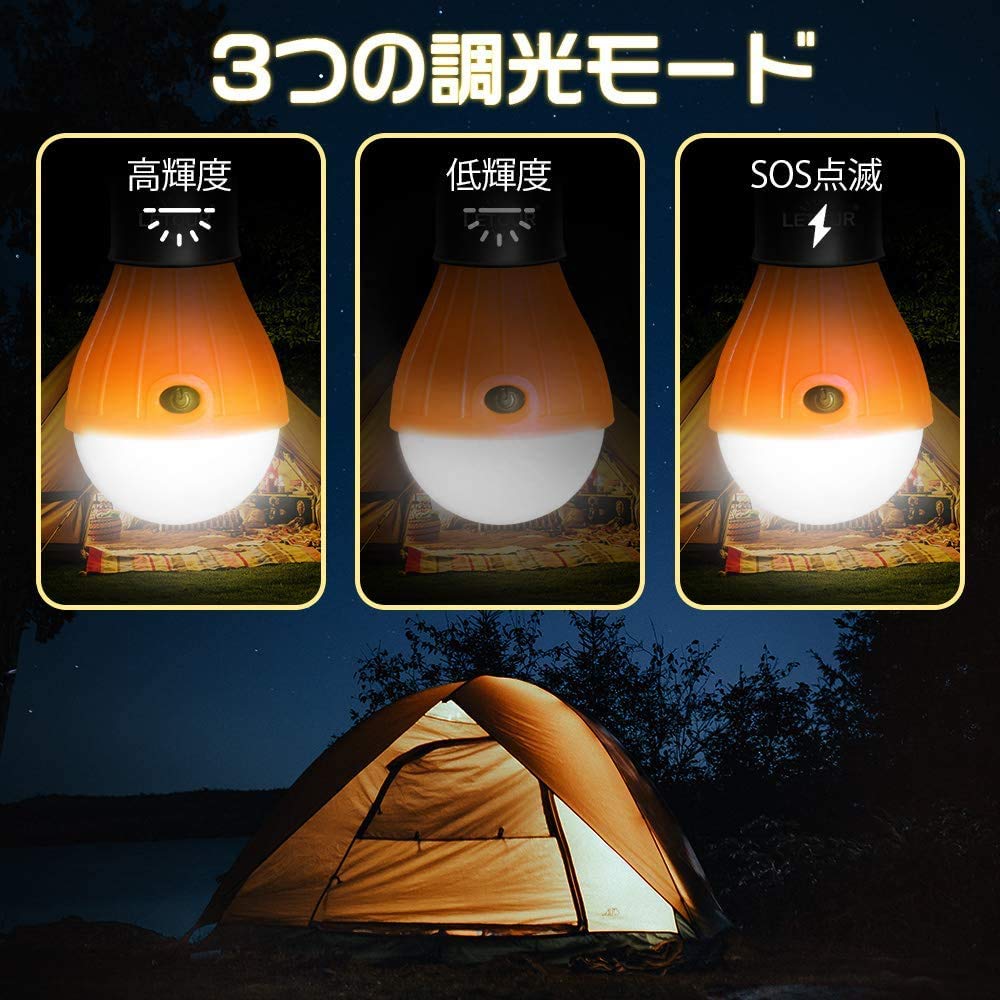 Amazon.co.jp: LED Lantern, Camping Light, High Brightness, Bulb