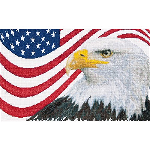Thea Gouverneur, Counted Cross Stitch Kit, Embroidery Kit, 550A, Pre-Sorted DMC Threads, American Eagle, Aida - Image 2