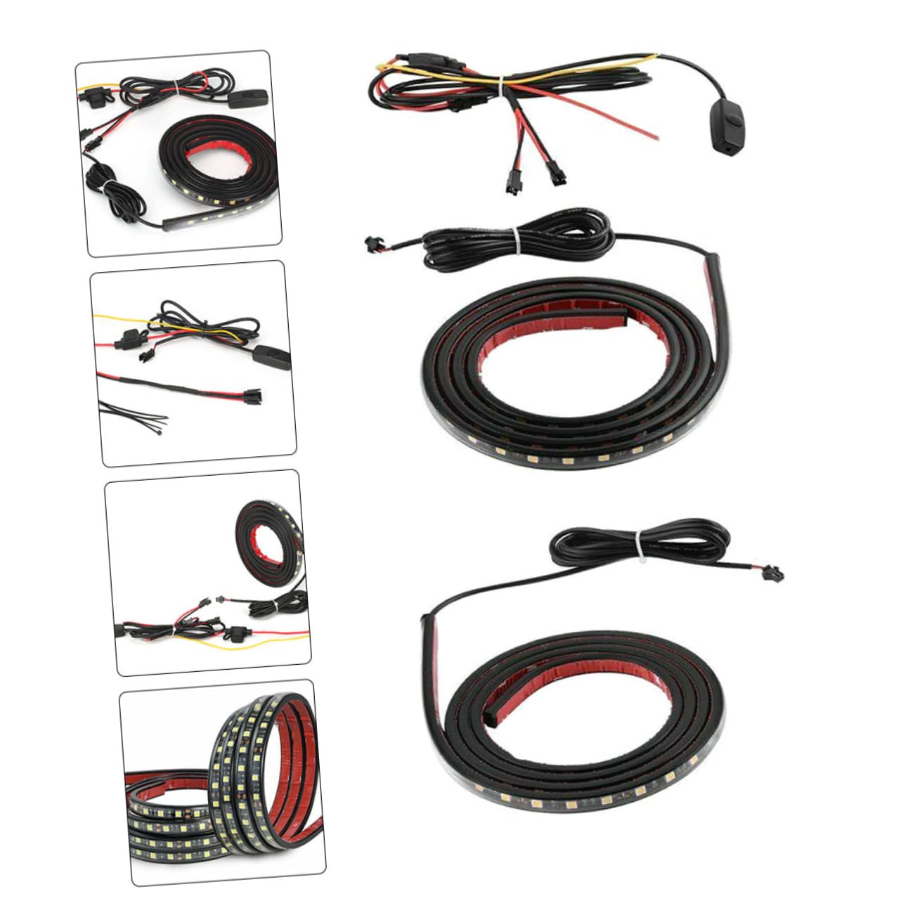 Luxshiny Striscia Luminosa per Camion 3 Pezzi Connettore, Luce Bilaterale Cassone Pick-up, Accessorio Luci Auto per Guida Notturna e Illuminazione Cassone Camion, Compatibile la Maggior