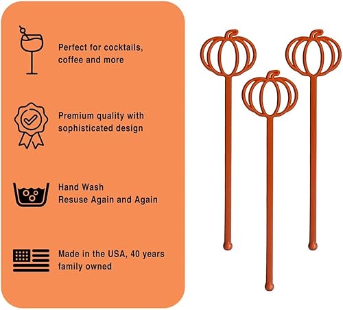 Miniatura 3 de Agitadores de café y cócteles, palitos de plástico reutilizables para bebidas, 24 palitos de swizzle, uso como adorno de cóctel o mezcladores de