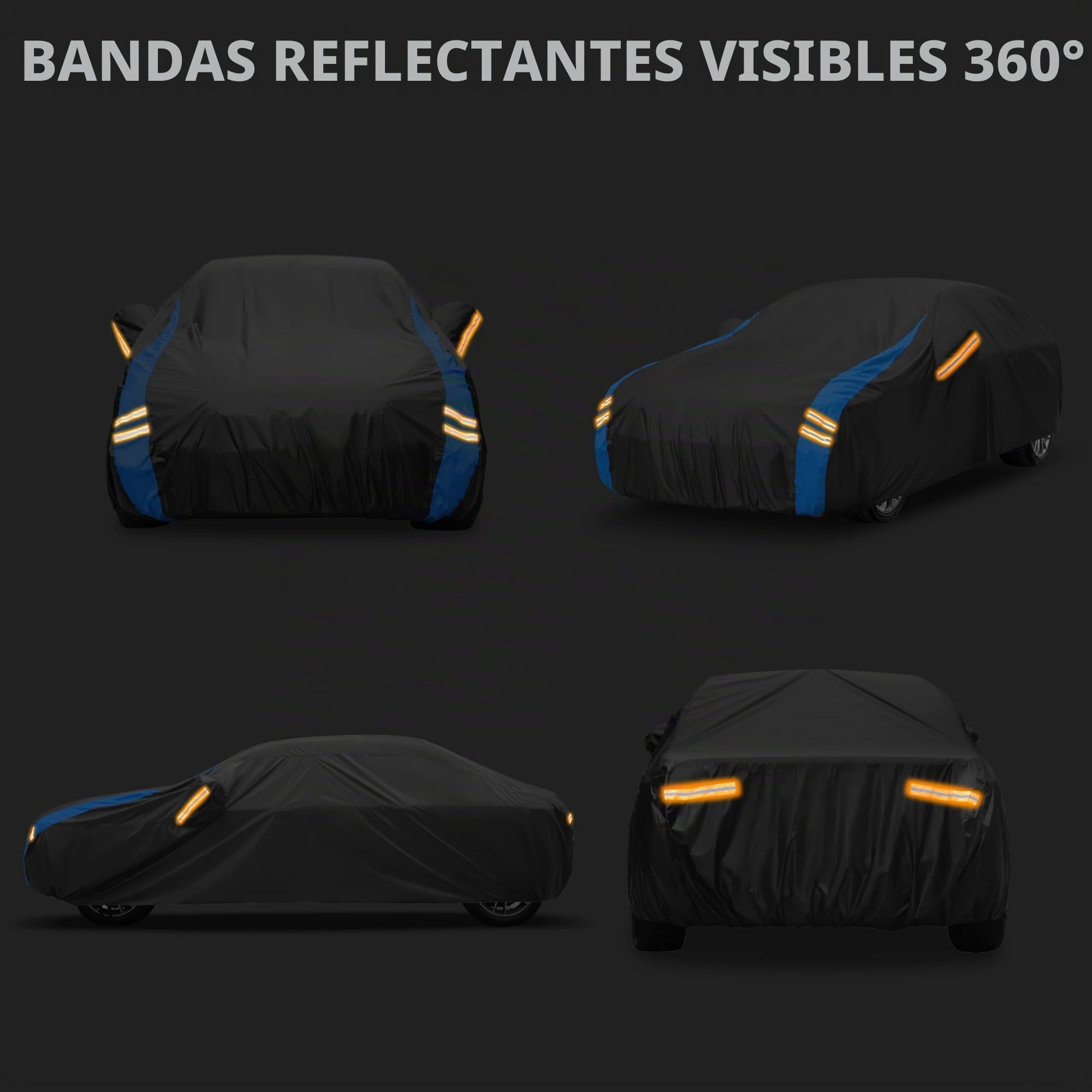 Funda impermeable para coche, cubierta para coche, funda para coche invierno y verano para garaje, protección contra el polvo, la lluvia, el sol y el polvo con bolsa de almacenamiento (Para berlina