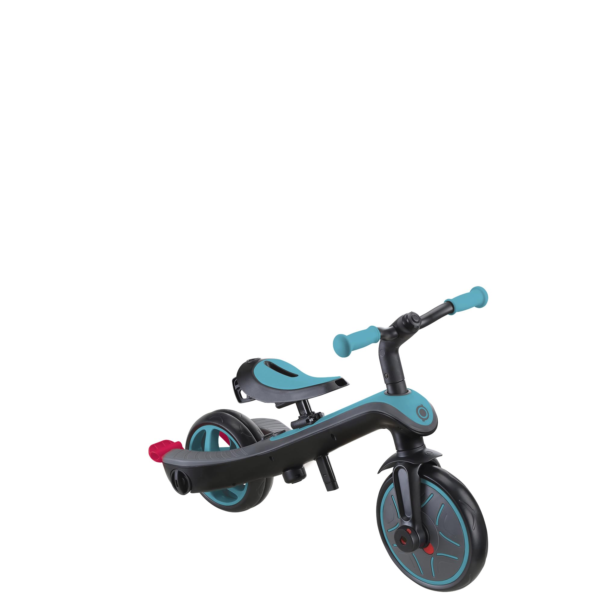 Globber - Triciclo Explorer 4 in 1 - Triciclo evolutivo e drenante per bambini dai 10 mesi ai 5 anni - Versione 2 - Blu Turchese