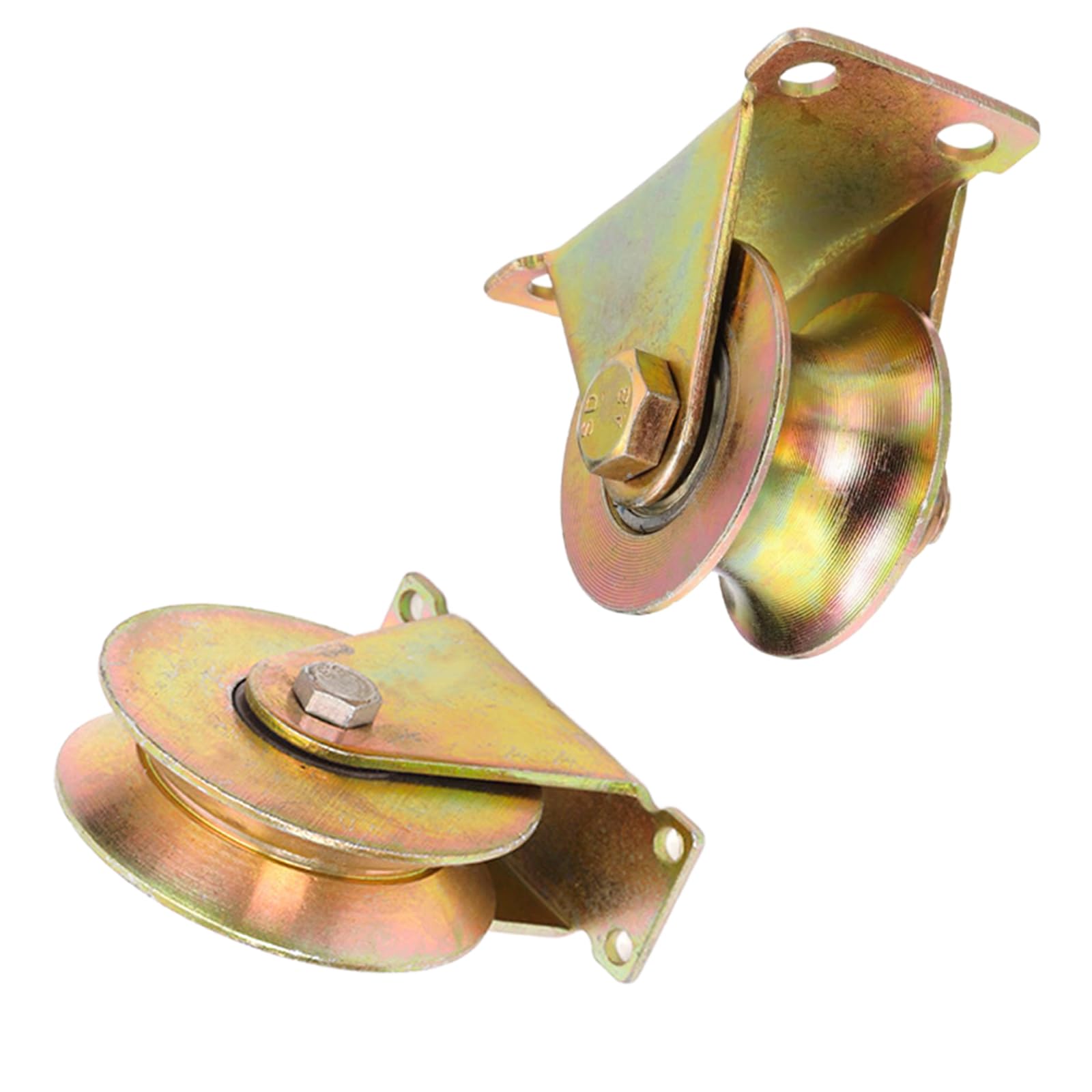 4 pulegge da 80 mm con scanalatura V/U con staffa, rullo rigido per scorrimento, funi metalliche, fitness all'aperto, capacità 200 kg