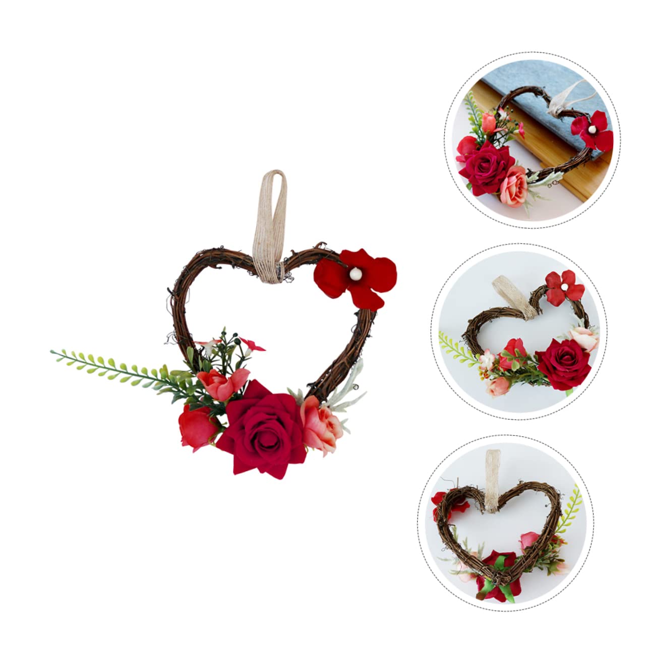 Abaodam 3piezas Guirnalda De Flores Artificiales Forma De para Bodas y Decoraciones Adorno De Puerta para
