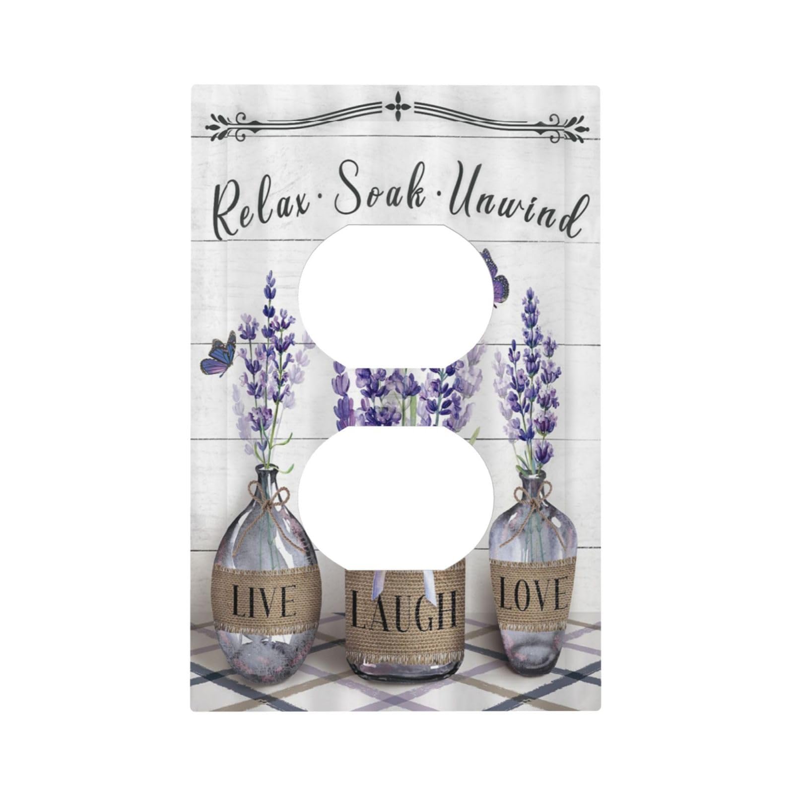 Plaque Murale Décorative Simple En Duplex Pour Interrupteur électrique - Motif Floral Bohème - Rose Vivace, 1 Gang