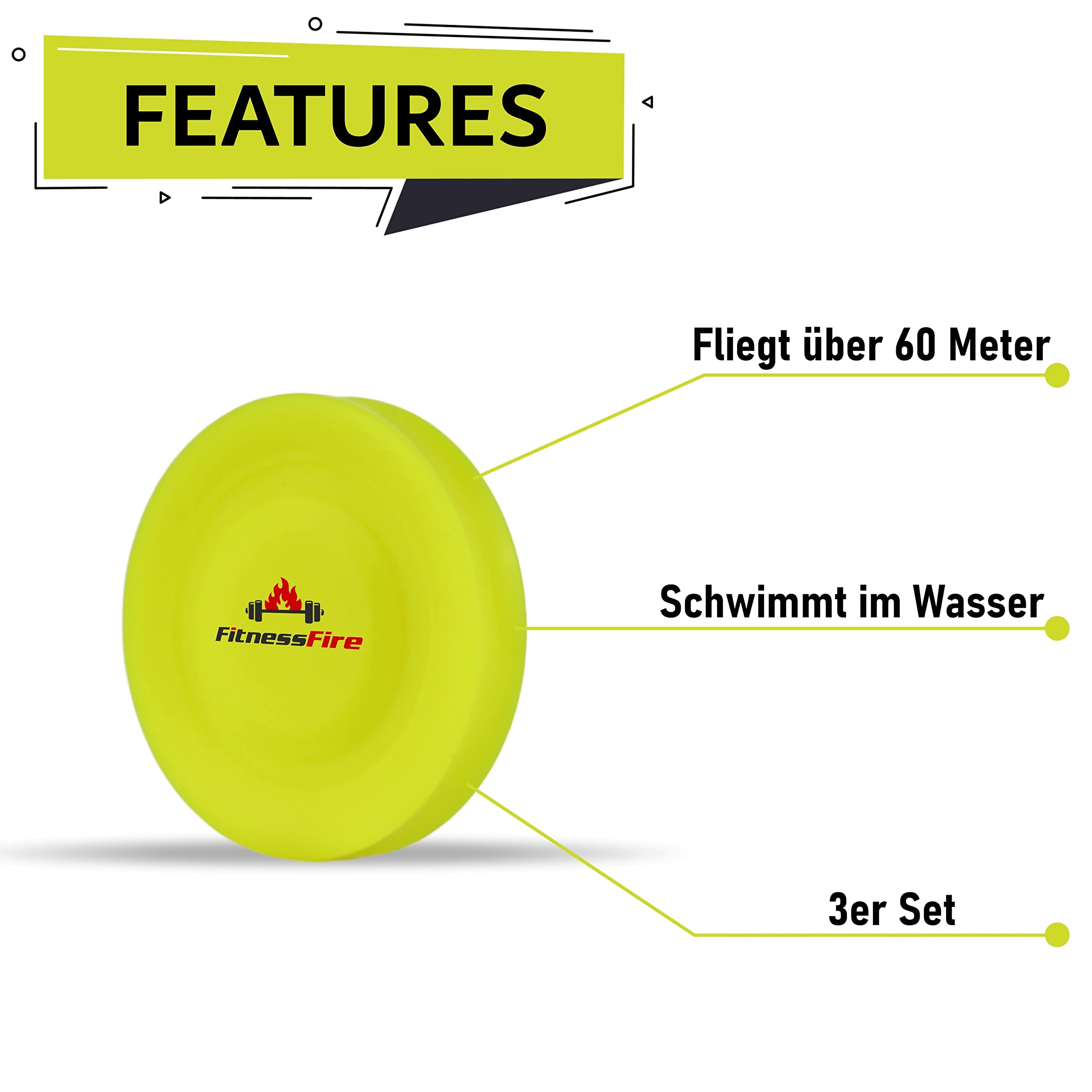 Set of 3 mini frisbee, the small frisbee disc flies over 60 metres, the new trend sport, alternative to ordinary Frisbeesport - Image 2