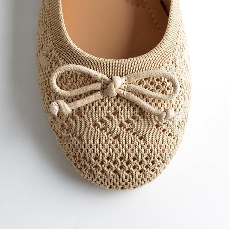 Flying single shoes summer new knitted breathable flats skin-friendly breathable comfortable lining, softness improves wear resistance summer Comfortable and durable3