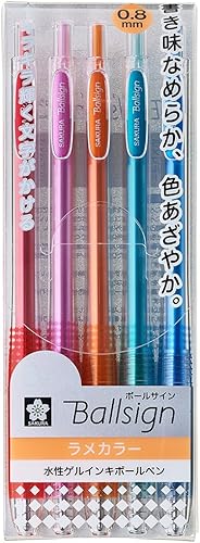 Sakura Knock - Bolígrafo de tinta de gel diseño de rótulo 5 colores brillantes surtidos GBR158-5E
