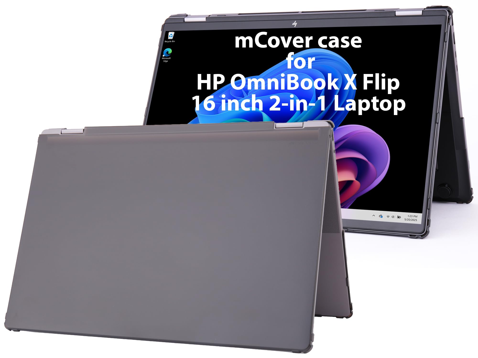 mCover Étui Uniquement Compatible avec HP OmniBook X Flip 16-ASxxxx 16-AUxxxx 16-ARxxxx 16-ARxxxx 16-BExxxx 16-BExxxx 16-CBxxxx 16-CCxxxx 2-en-1 Windows (ne Convient Pas aux Autres modèles HP) - Noir