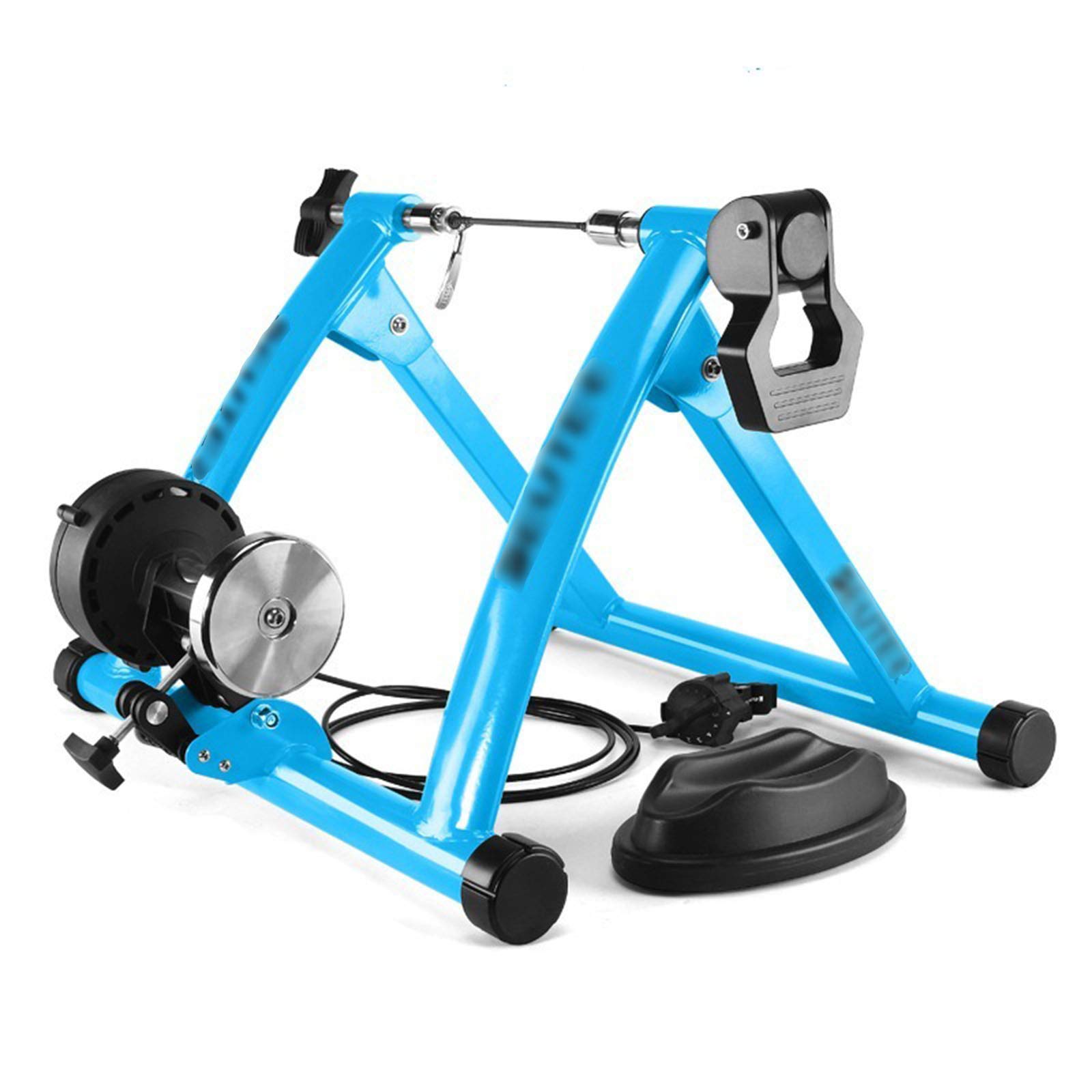 Rollentrainer Fahrradtrainer zum Zusammenklappen 26"-28" Heimtrainer für Fahrräder Mountainbike, Belastbar Bis 135 Kg, Fahrradtrainer mit Magnetbremse, Radfahren Zu Hause (Rot) (Blau)