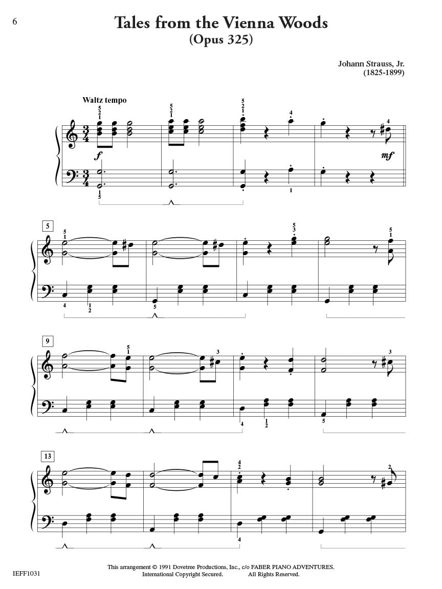 Faber Piano Adventures - Student Choice Series: Classics Level 6