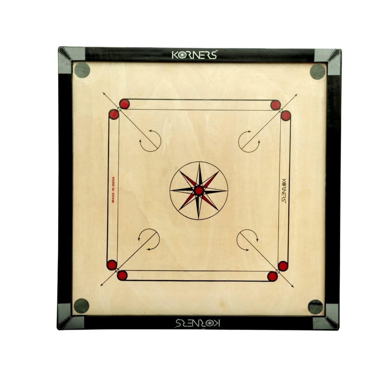 KORNERS 32 Inch Carrom Board Set | Wooden Carrom Board with Striker, Coins and Powder | (Round Pocket) (B0BDMNQCB7) Amazon Price History, Amazon Price Tracker