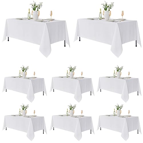 Fitable 8 Pack Table Cloth Rectangle Table: Stain and Wrinkle